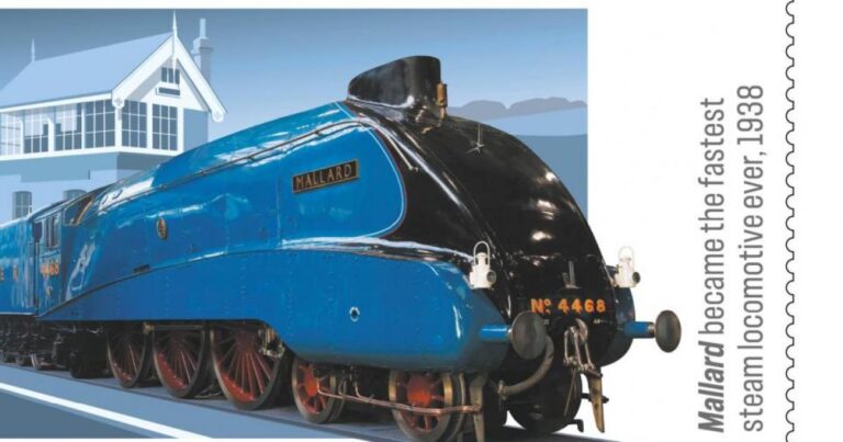 National Rail Museum and Royal Mail locomotive stamps