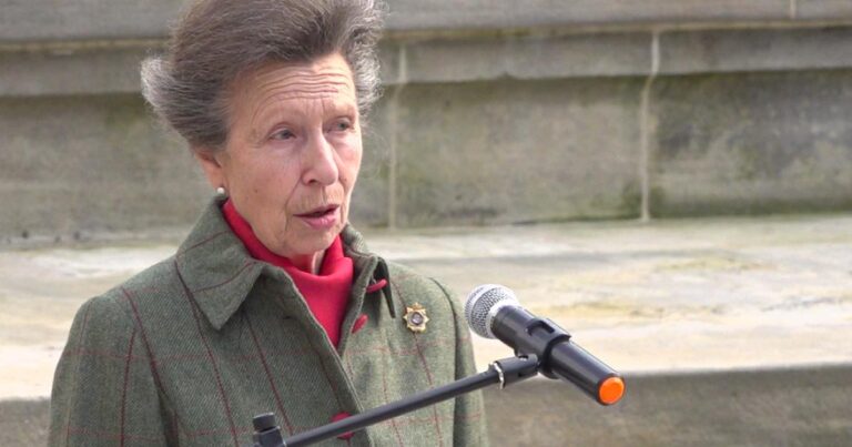 Princess Royal rededicates war cenotaph to those who made ‘ultimate sacrifice’