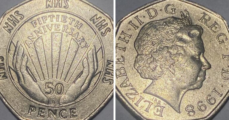 Rare NHS 50p coin listed on eBay by North Wales seller