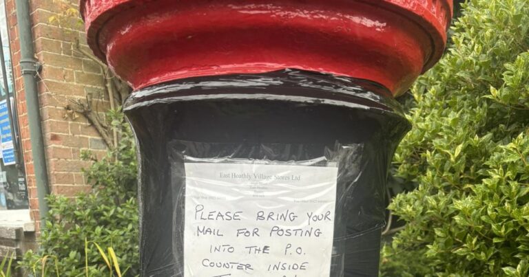 Sussex postboxes wrapped in plastic as Royal Mail upgrades