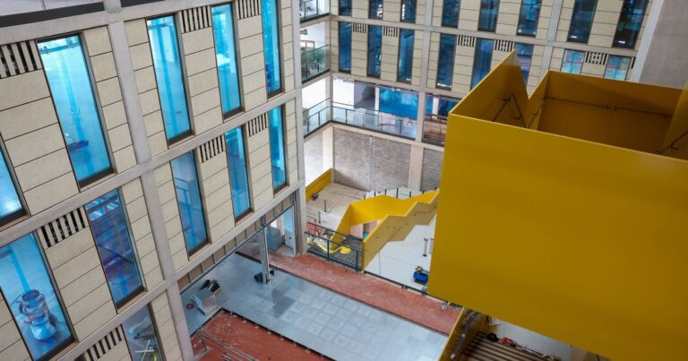 The new and very 21st century Bristol University campus with its own indoor ‘street’