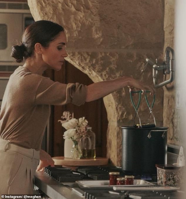 Another day, another Meghan gaffe: Now the Duchess is mocked for embarrassing jam fail while cooking at home