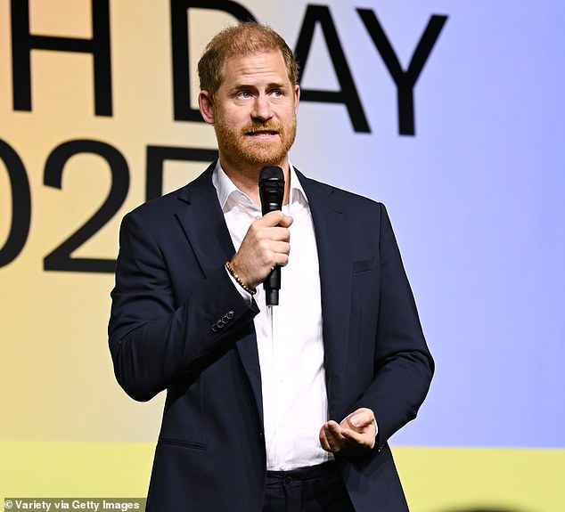Prince Harry looked ‘sad, anxious and tired’ after he and Meghan collected ‘Humanitarians of the Year’ Award