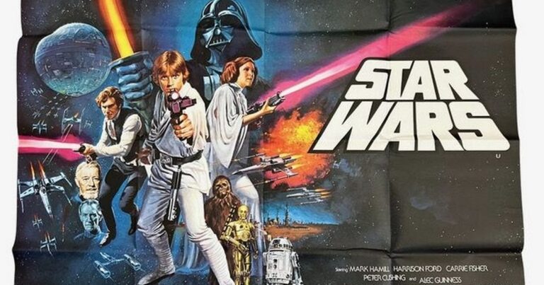 Rare Star Wars poster heads cast of famous film images at East Yorkshire auction as BBC cameras roll