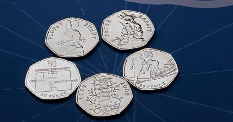 Royal Mint 10 rarest 50p coins in circulation in UK today