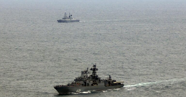 Royal Navy destroyer shadows Russian warship in English Channel