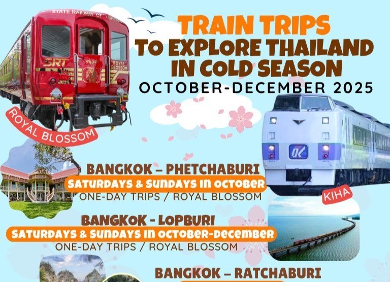 SRT launches year-end train trips on Royal Blossom and KiHa for scenic one-day and overnight journeys