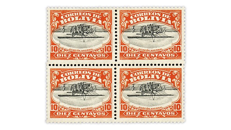 Scarce U.S. Prexie color variety, rare Bolivia airmail invert error in Nov. 4-5 Cherrystone auction
