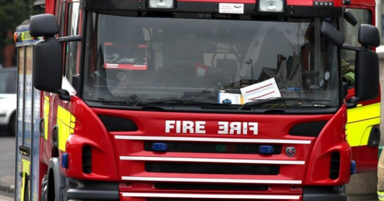 Somerset crews rescue driver from Royal Mail van after crash