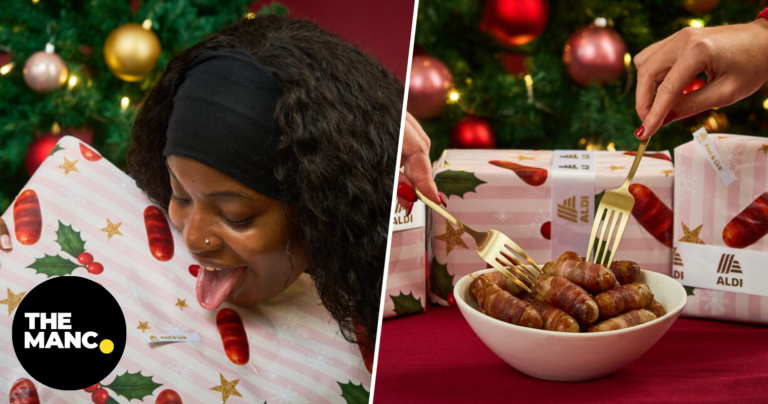 Aldi has launched the world's first lickable pigs in blankets wrapping paper – The Manc