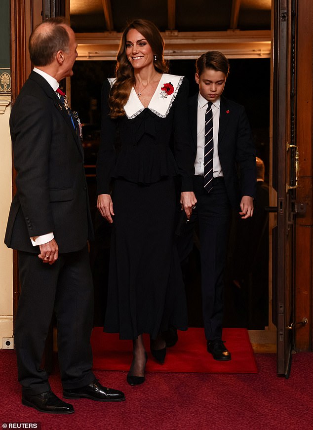 Prince George joins the King and Princess of Wales at Festival of Remembrance as Royal Family put Andrew scandal behind them to pay tribute to the fallen