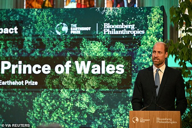 Prince William puts Andrew drama to one side as he arrives in Rio de Janeiro for his prestigious Earthshot Prize