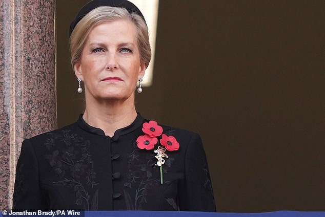 Sophie, Duchess of Edinburgh’s touching reason for wearing three poppies on Remembrance Sunday with Queen Camilla
