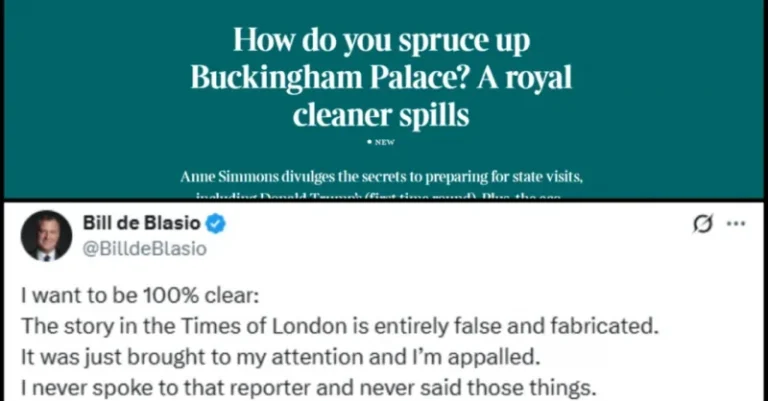 Times: ‘Serious damage’ done by fake royal cleaner and Bill de Blasio stories