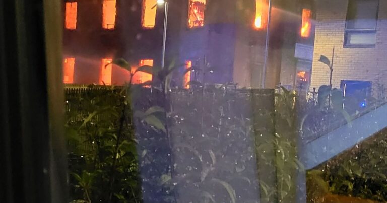 182-year-old Glasgow church burns down overnight as fire crews remain on scene