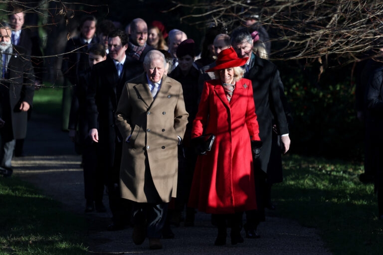 Daughters of King Charles’ brother Andrew join royals for Christmas service