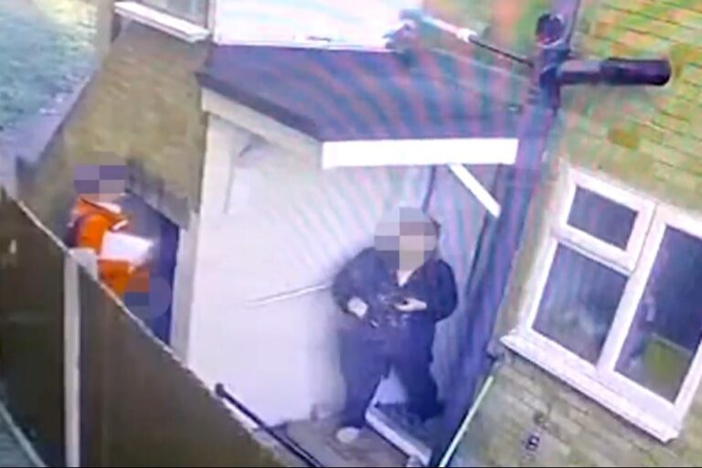 Moment Royal Mail postman caught WEEING on woman’s home as she stands feet away