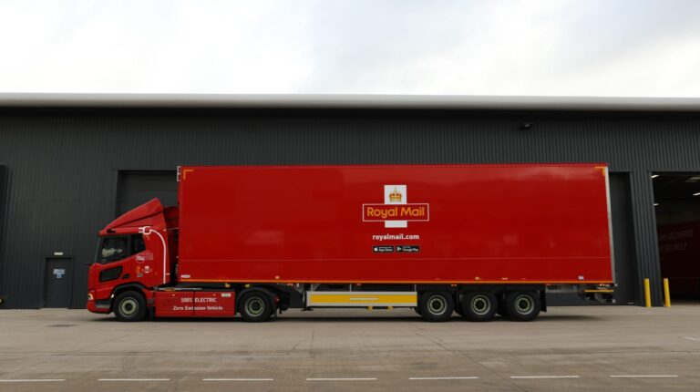 Royal Mail rolls out first electric HGV fleet at parcel hubs