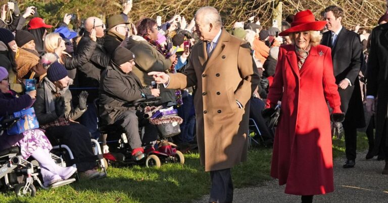 Royal family walks to traditional church service on King’s Sandringham Estate