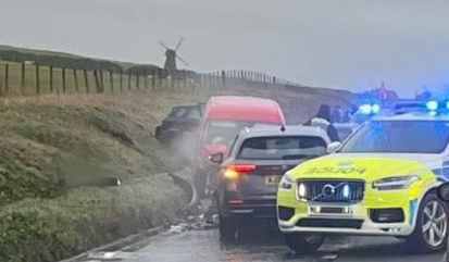 Peacehaven man arrested after stolen Royal Mail van crashes on A259