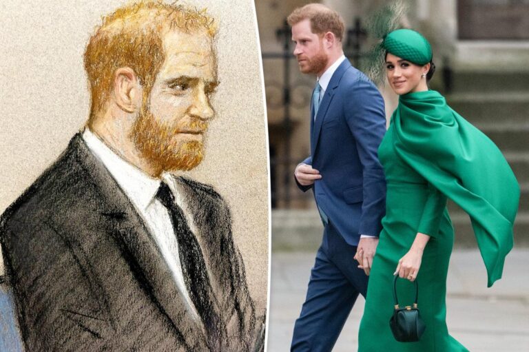 Prince Harry says Meghan Markle’s royal life was ‘absolute misery’ during UK tabloid trial testimony