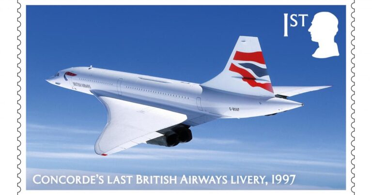 Royal Mail releases stamps for Concorde’s 50th anniversary