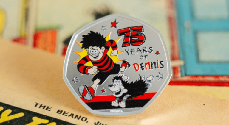 Britain’s DENNIS THE MENACE receives anniversary coin from Royal Mint