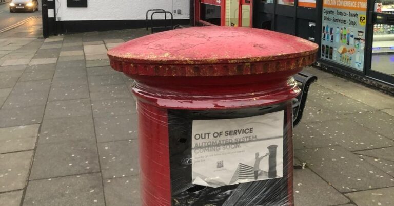 Everything you need to know as postboxes hollowed-out and wrapped in plastic