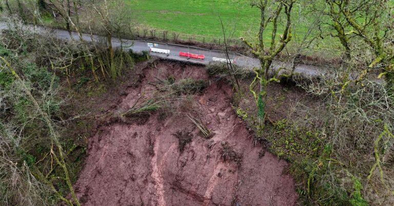 Massive landslide leaves residents with two hour detour as community cut off