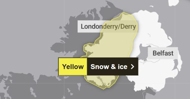 Met Office issues new weekend weather warning for snow and ice