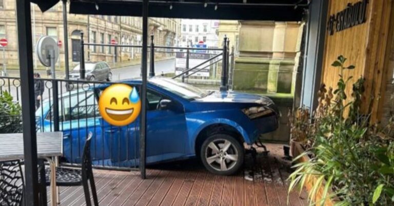 ‘Not a drive-through’ – Barnsley restaurant staff in shock as car takes wrong turn