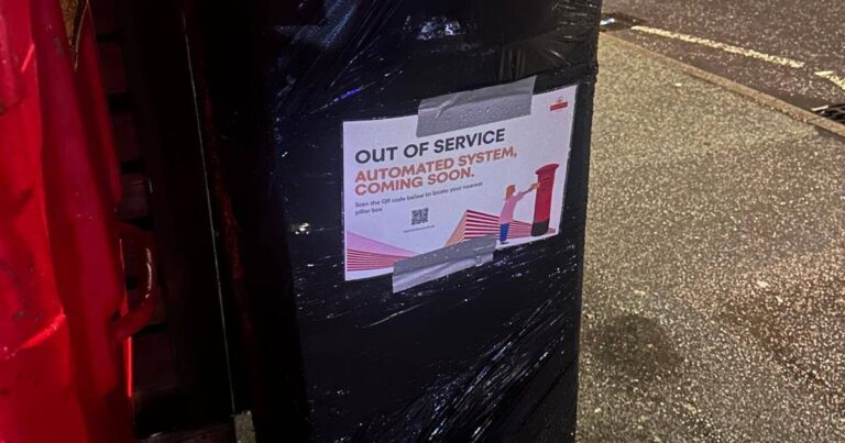 Post boxes wrapped in plastic across UK and taken out of service