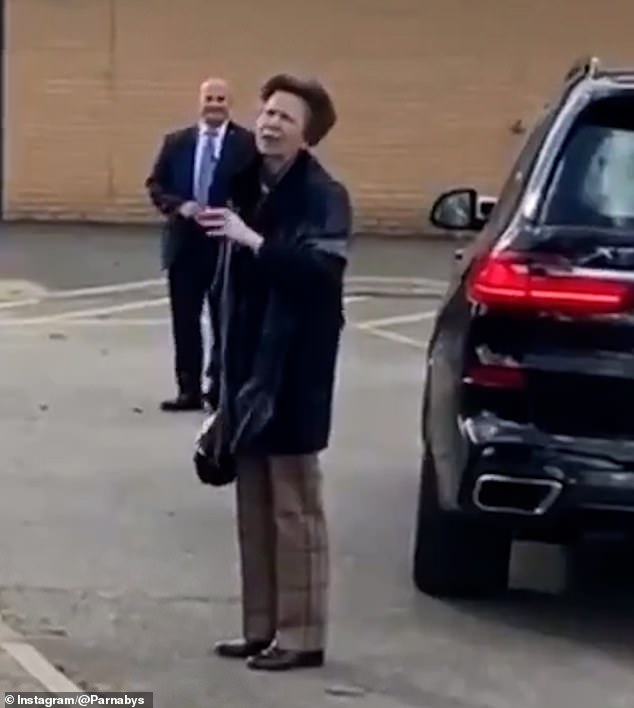 Princess Anne is hailed for her ‘humble’ reaction as she makes witty remark to fans who said they’d been waiting to see her 