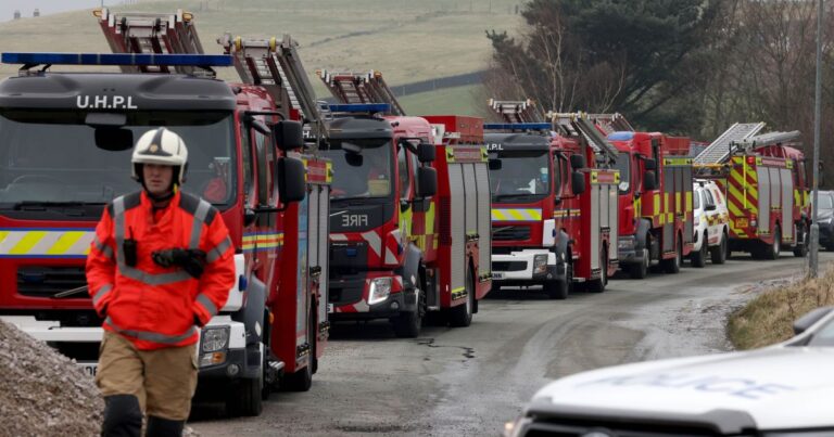 Witnesses describe huge emergency services response after Littleborough plane crash
