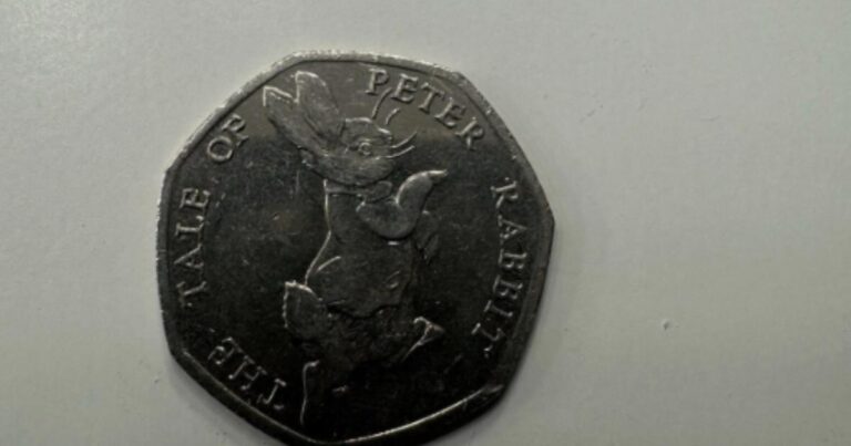 Wrexham seller lists rare Peter Rabbit 50p coin for 10,000