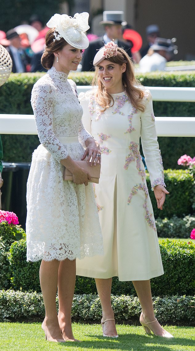 Kate’s ‘frosty’ encounter with Beatrice at Royal Ascot: Body language expert claims the Princess of Wales went into ‘silent mode’ as William tried to ‘build a barrier’ against his cousin