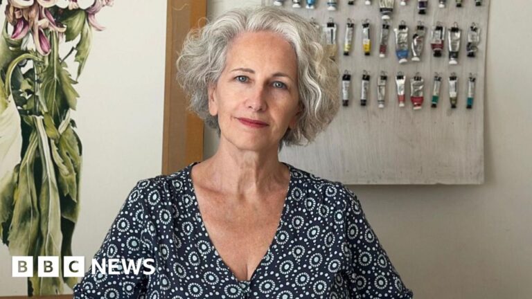 Somerset artist's painted roses feature on new postage stamps – BBC